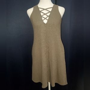 Charlotte Russe Olive Green Sleeveless Dress*